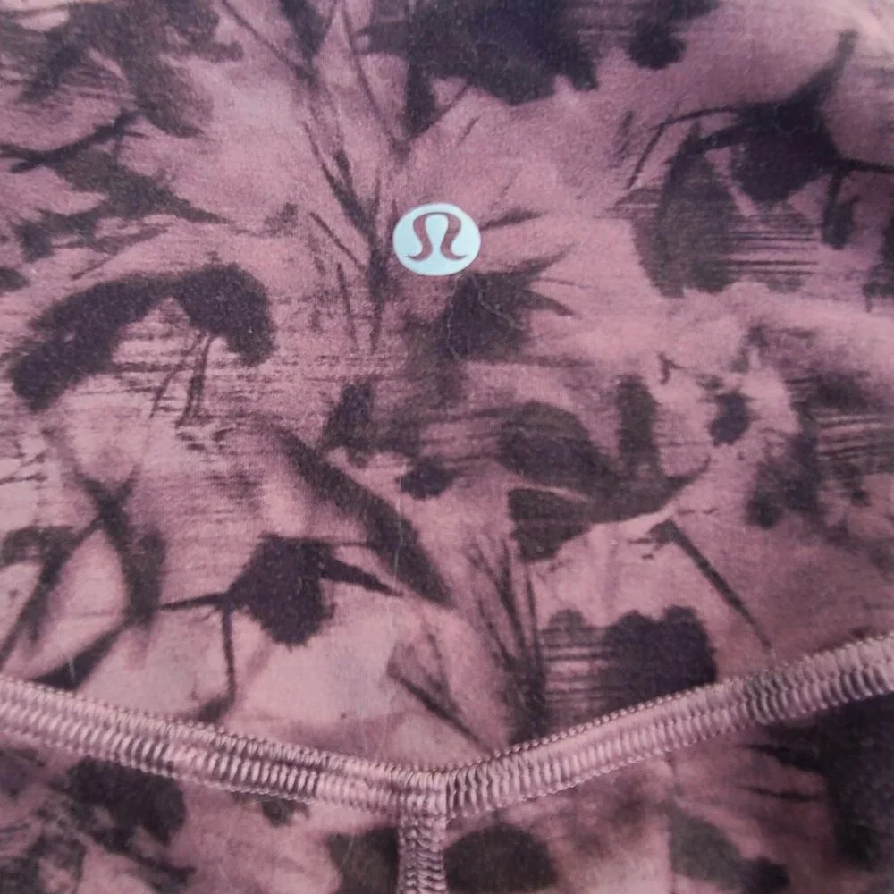 Lululemon Align Pant 28" - Mini Dusk Floral Antique Bark Black - Size 6 - Picture 15 of 16